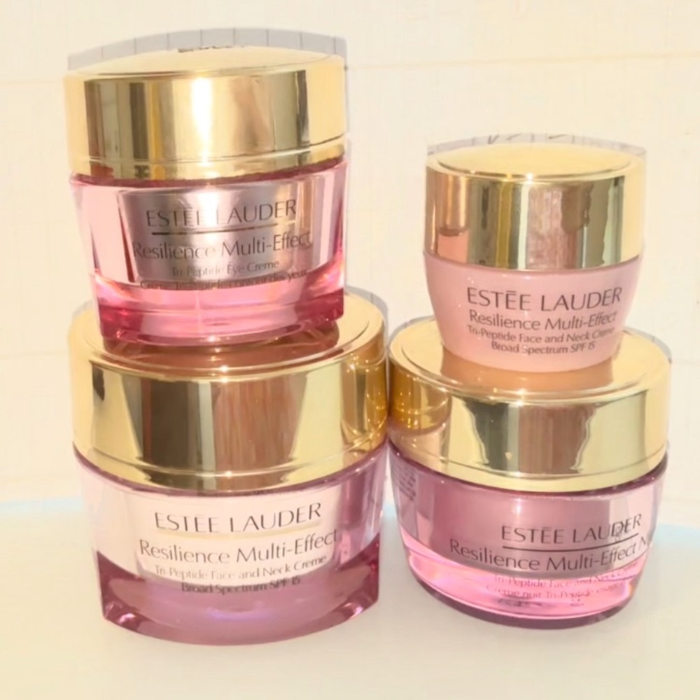 Estee Lauder Resilience Multi-Effect Skincare Set Eye Face Night Creams 4 Pc set